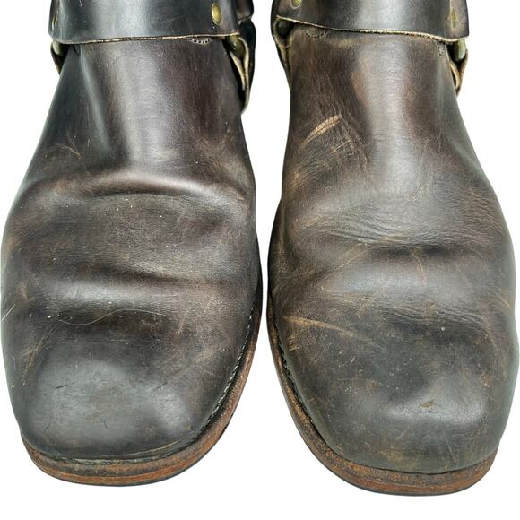 Frye Men’s 12R Brown Leather Harness Boots Size US 13 - Picture 8 of 9